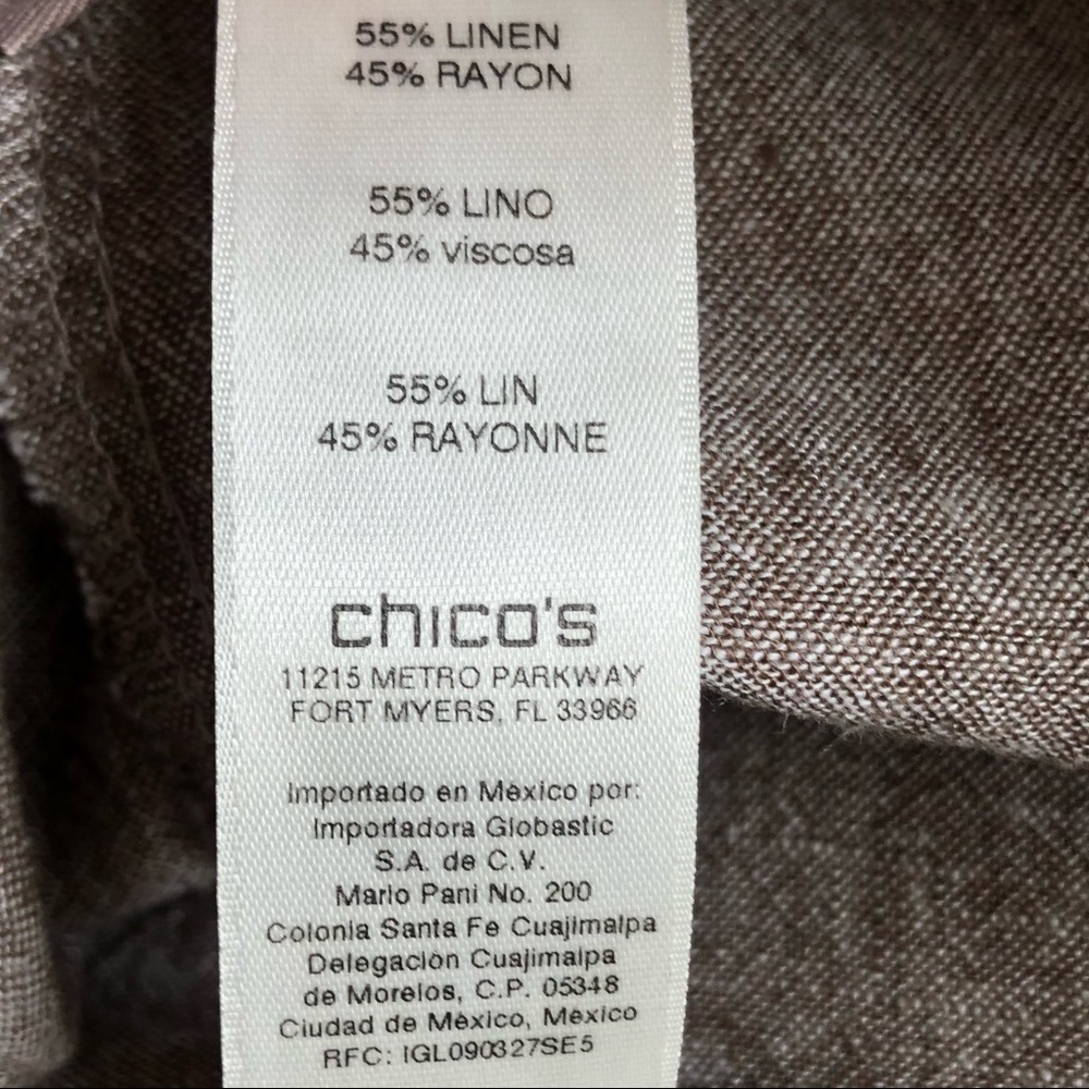 Chico’s Women’s Linen Blend Pants Sz L - Picture 6 of 7